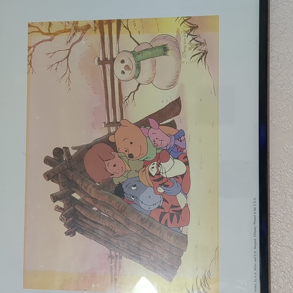 Disney Exclusive Commemorative 2003 Lithograph Winnie The Pooh Framed/Glass - Picture 2 of 6